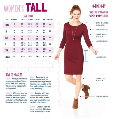 Old Navy Tall Size Chart