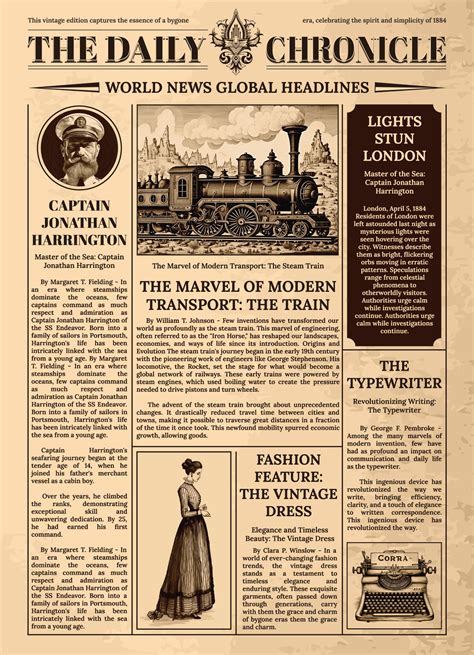 Old Newspaper Doc Template