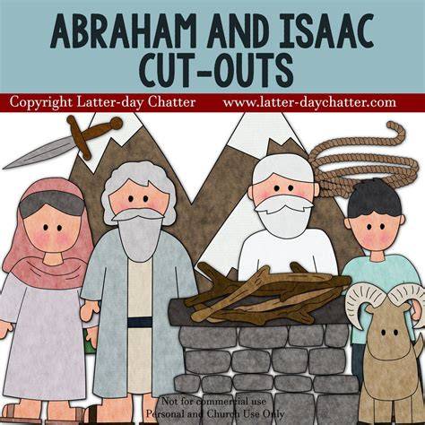 Old Testament Character Cut Outs Printable A Fraham And Issac