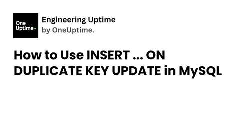 On Duplicate Key Update same as insert