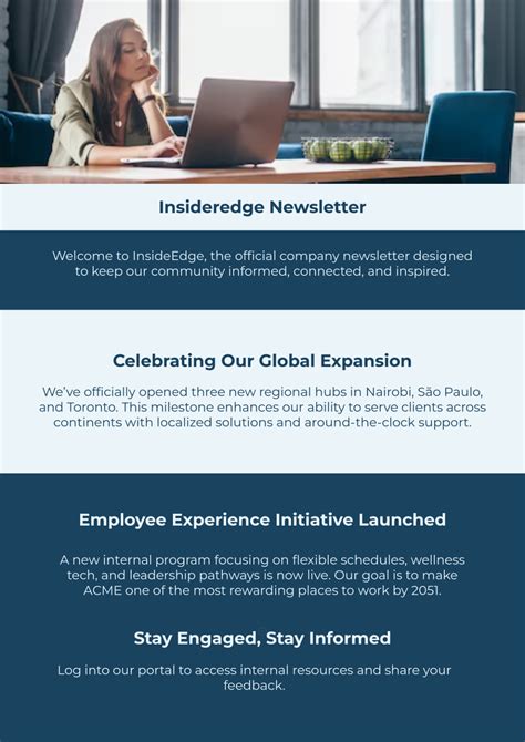 One Page Newsletter Template