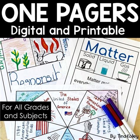 One Pager Template For Students
