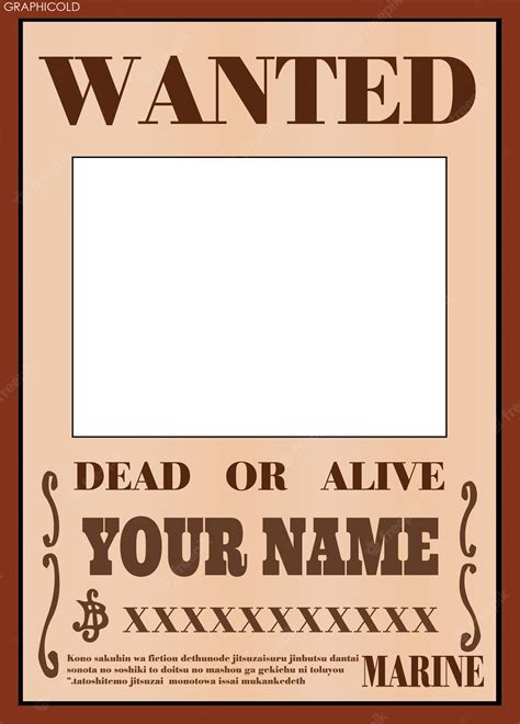 One Piece Wanted Poster Template