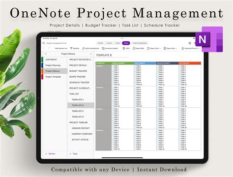 Onenote Template For Project Management