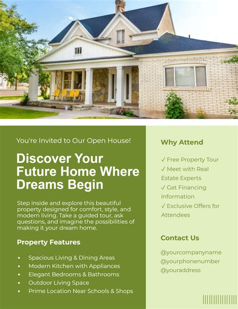 Open House Flyer Template Free