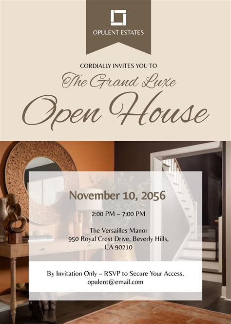Open House Invitation Templates