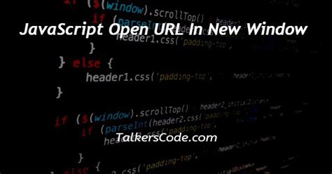 Open URL in new window with JavaScript