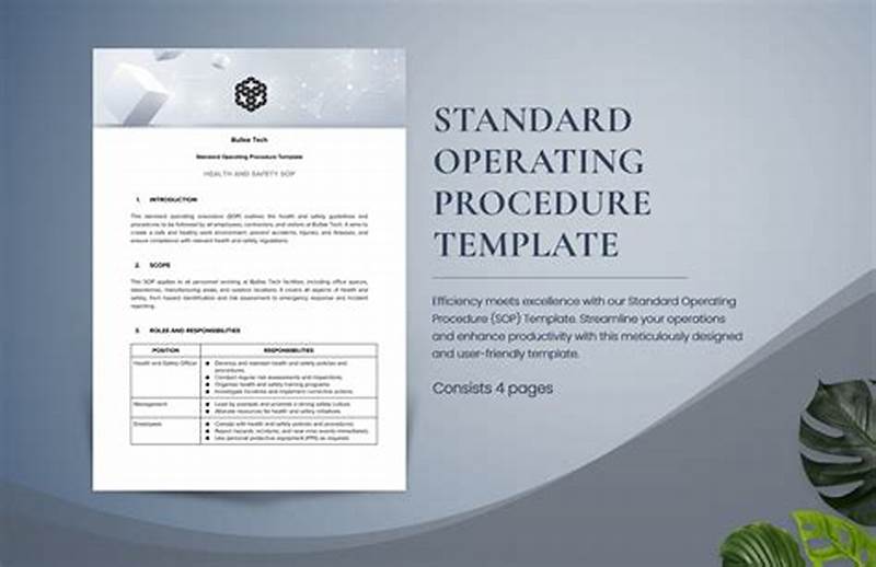 Operating Procedures Template Free