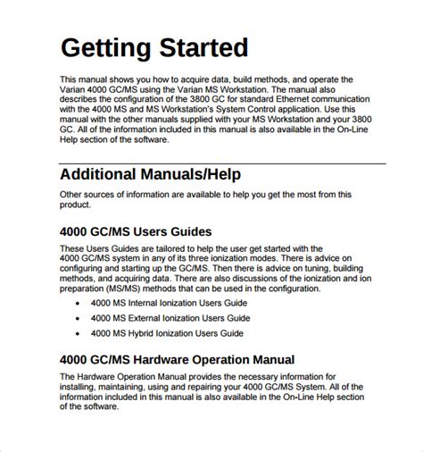 Operations Manual Template