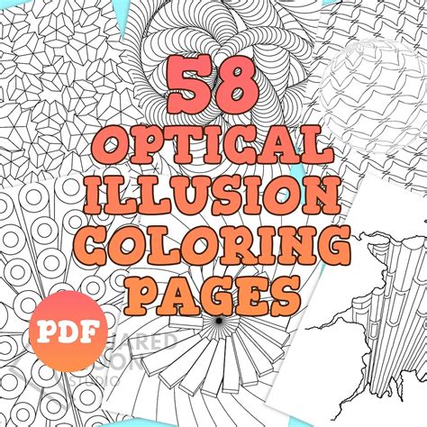Optical Illusion Coloring Pages Free Printable