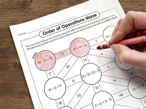 Order Of Operations Games For 5th Grade Printable