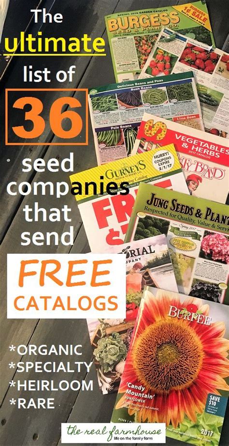 Organic Seed Catalogs Free