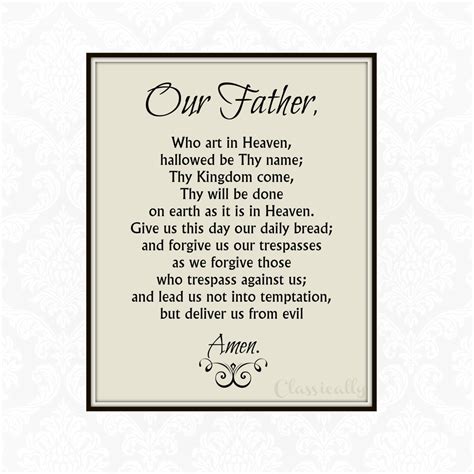 Our Father Printable Prayer