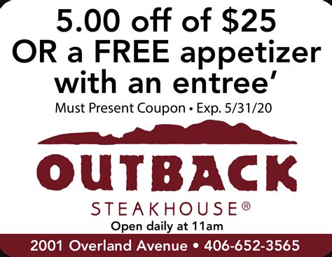 Outback Coupons Printable