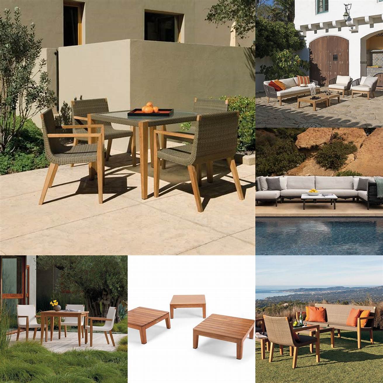 Outdoor Space with Janus et Cie Teak Furniture