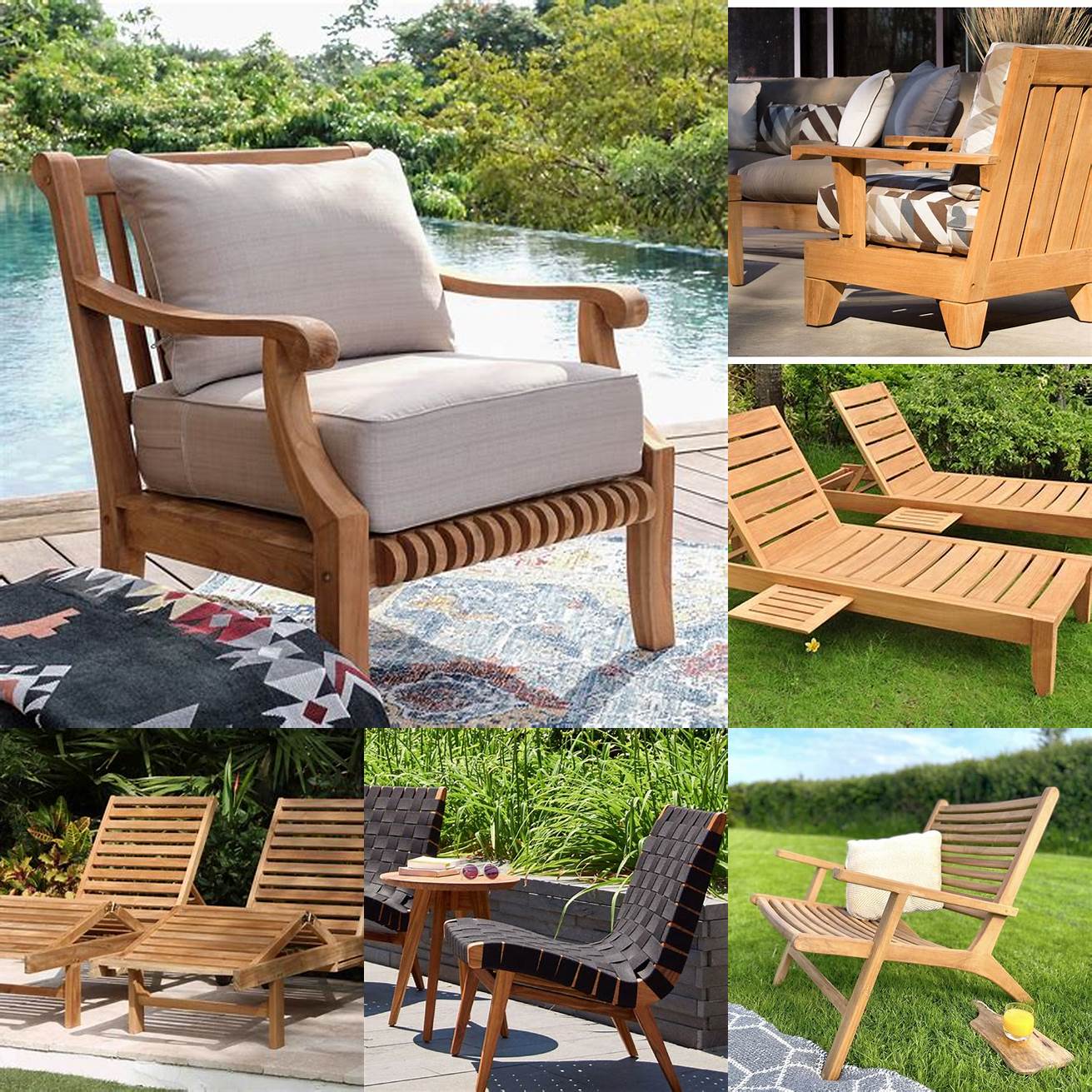 Outdoor Teak Lounge Chairs