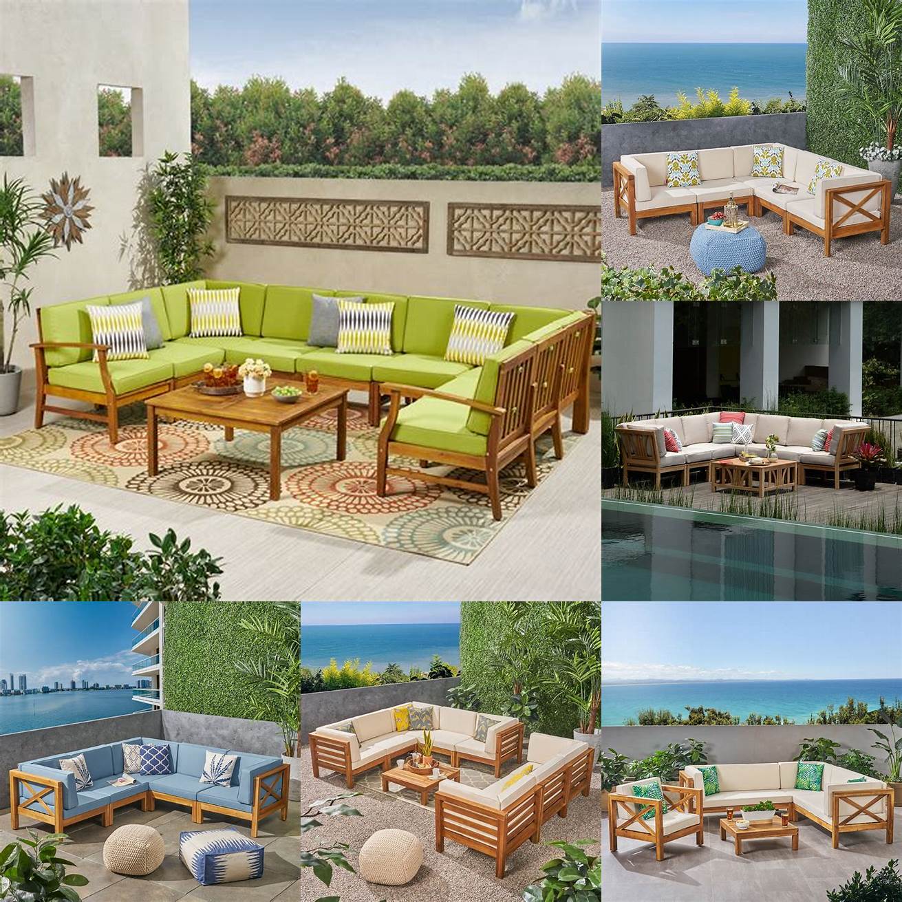 Outdoor Teak Patio Furniture Sectional Cover