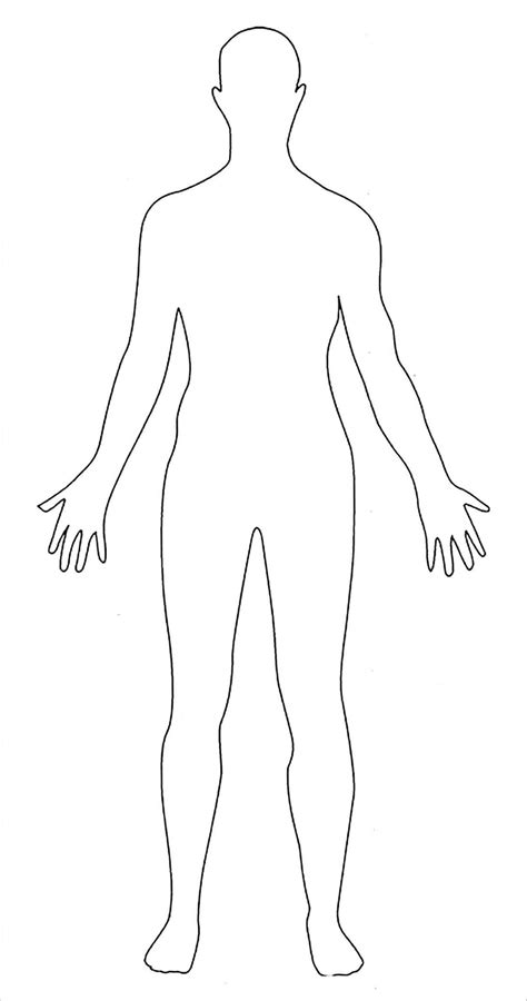 Outline Of Human Body Printable