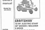 Owners Manual for Craftsman R110