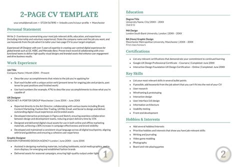 Pages Cv Template