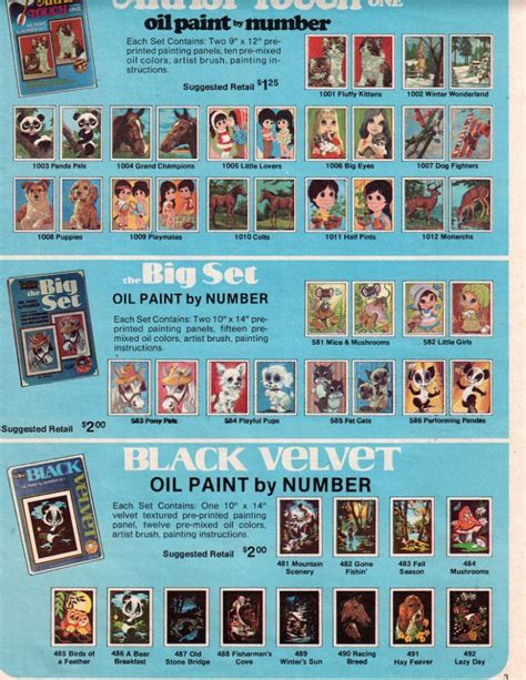 Paint By Number Catalogs