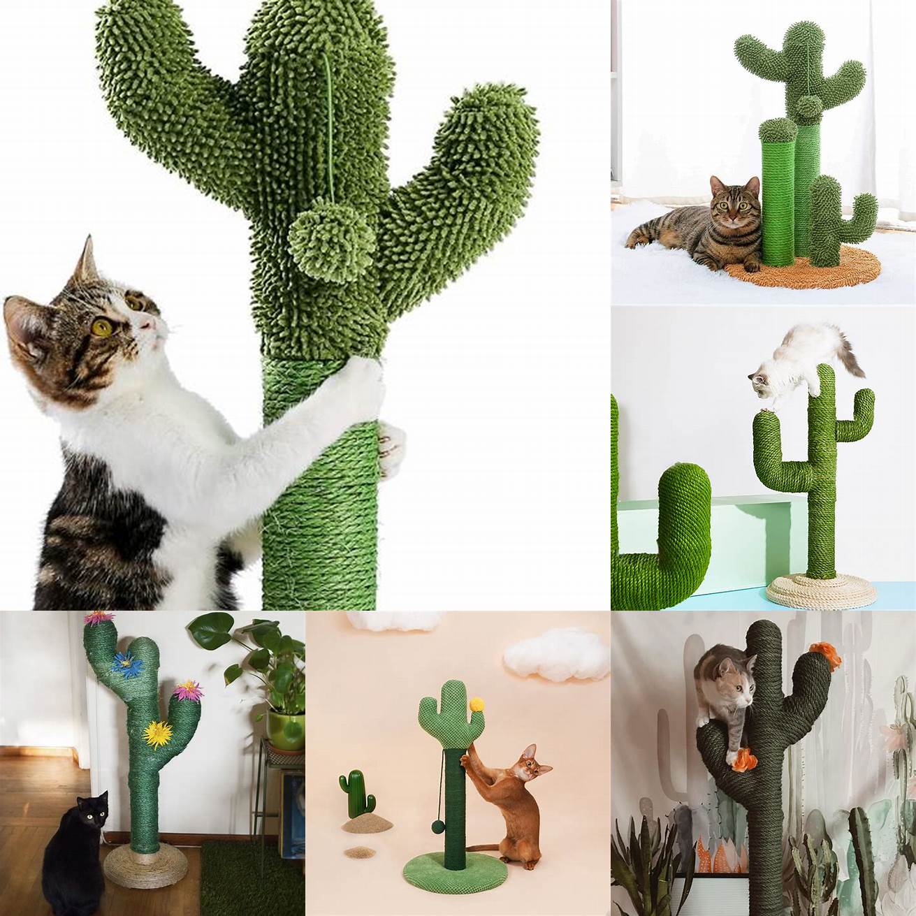 Pair the Cactus Cat Scratching Post with other cactus-themed decor to create a cohesive look
