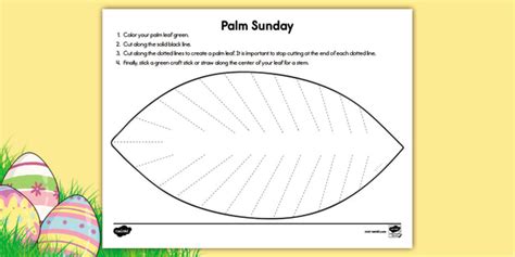Palm Sunday Craft Template