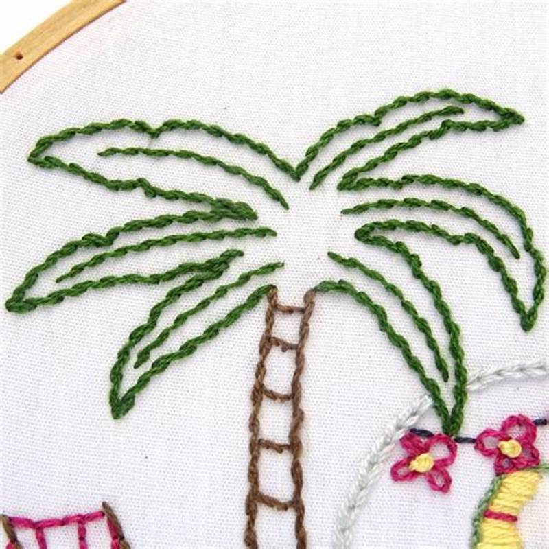 Palm Tree Embroidery Pattern