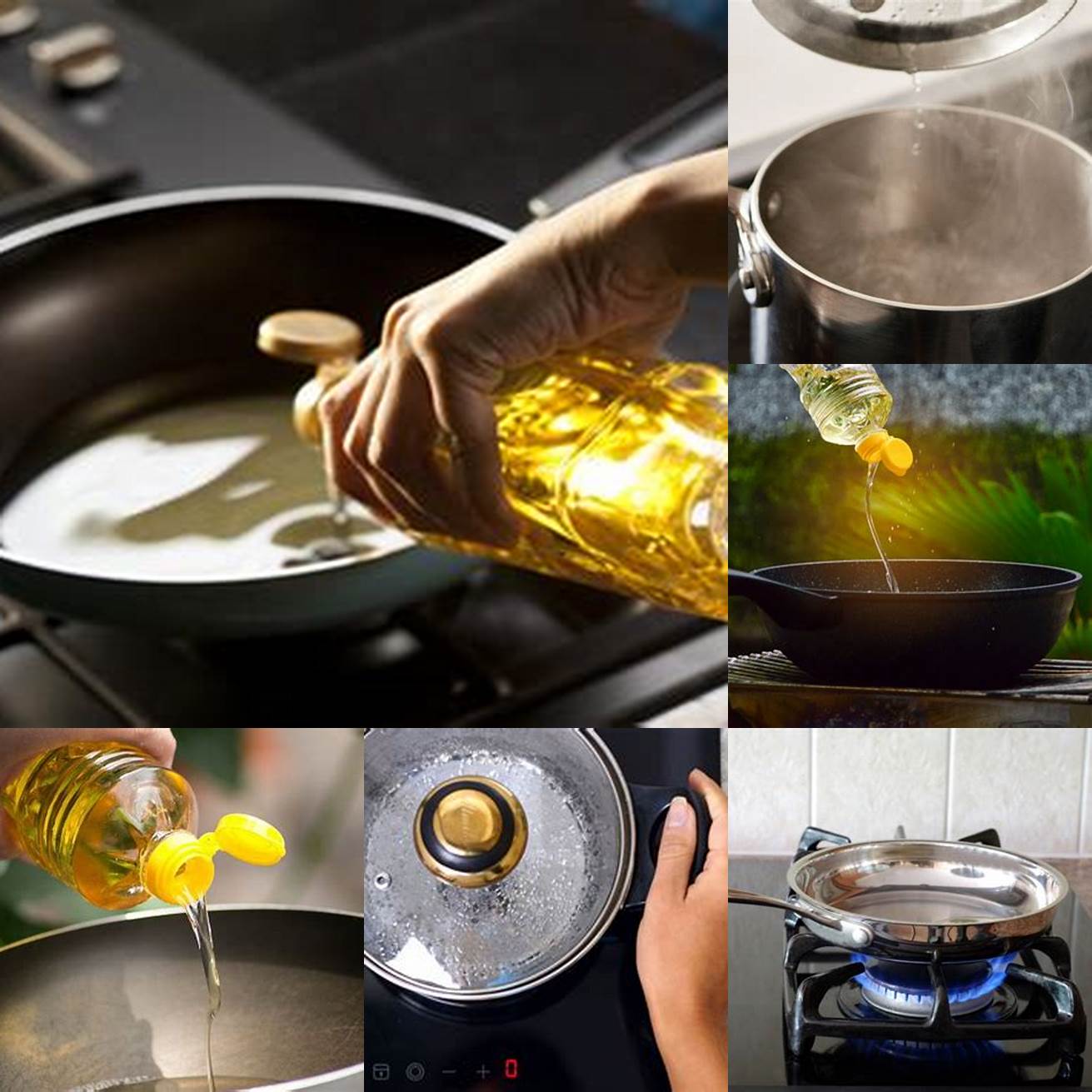Panaskan minyak zaitun atau minyak sayur di dalam panci