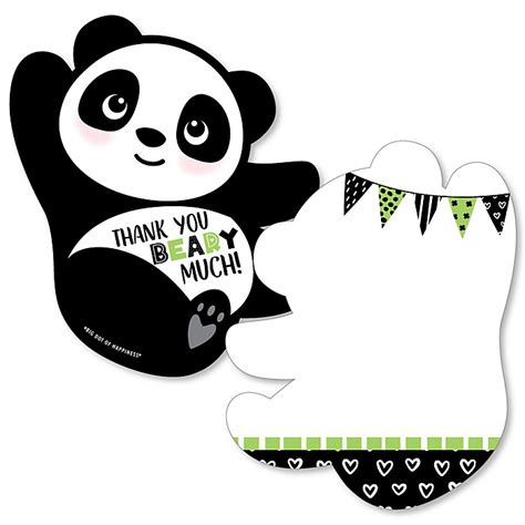 Panda Bear Thank You Labels