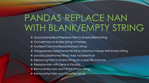 Pandas Replace NaN with blankempty string