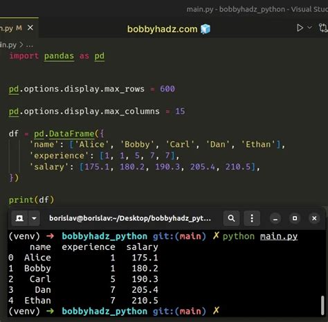 Pandas Setting no of max rows