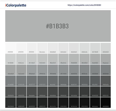 Pantone Color Chart Grey