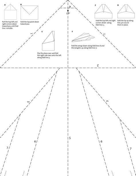 Paper Airplane Folding Template