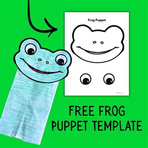 Paper Bag Frog Puppet Template