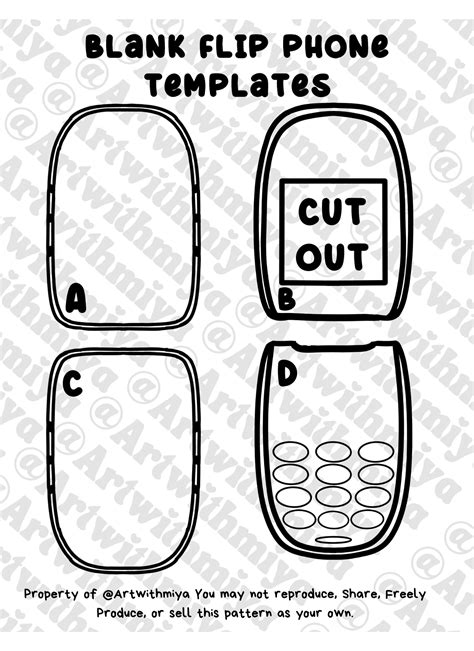 Paper Flip Phone Template