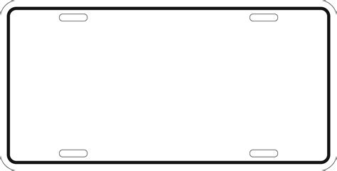 Paper License Plate Template