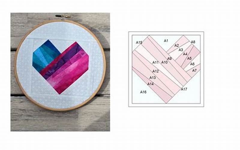 Paper Piecing Heart Pattern
