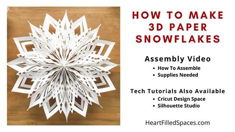 Paper Snowflakes 3d Template