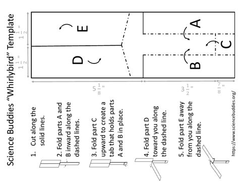 Paper Whirlybird Template