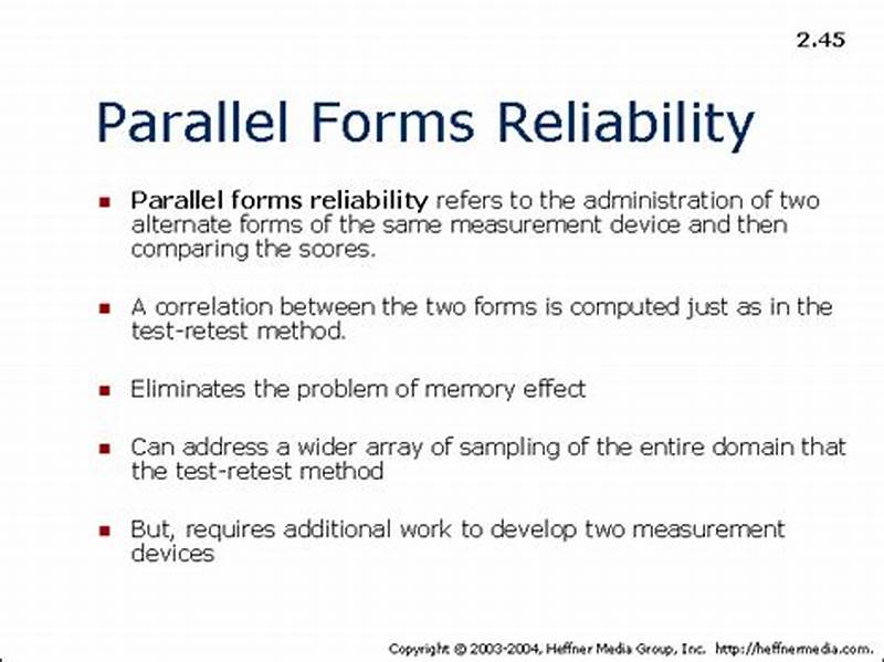 Parallel Form Reliability Vs Split Half Reliability