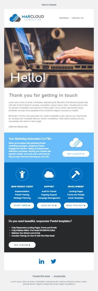 Pardot Email Templates