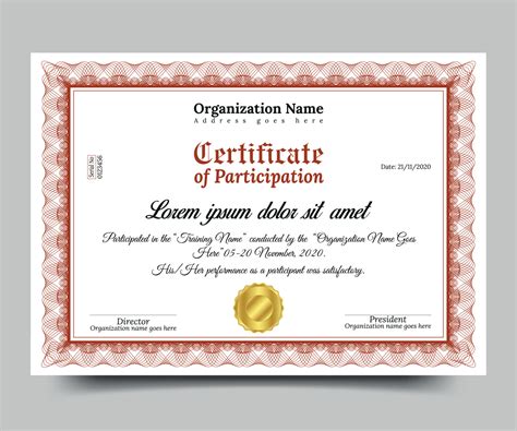Participation Certificates Templates