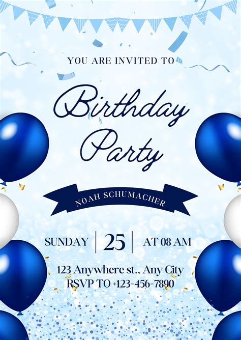 Party Invitation Templates To Print Free