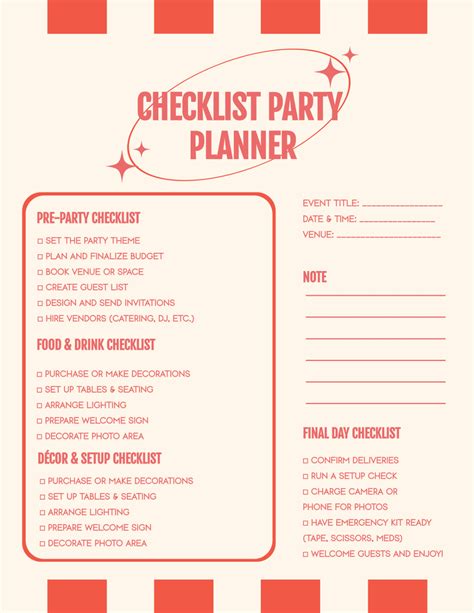 Party List Template