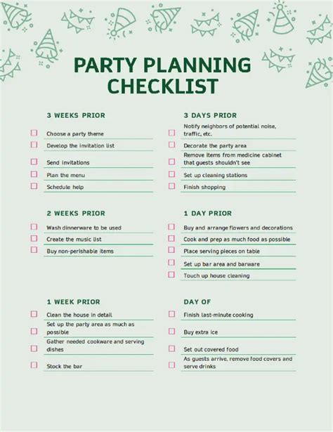 Party Plan Template