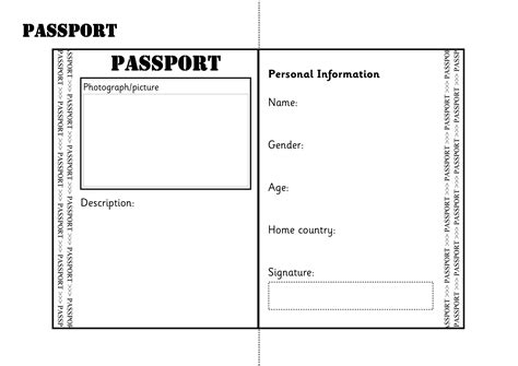 Passport Print Template