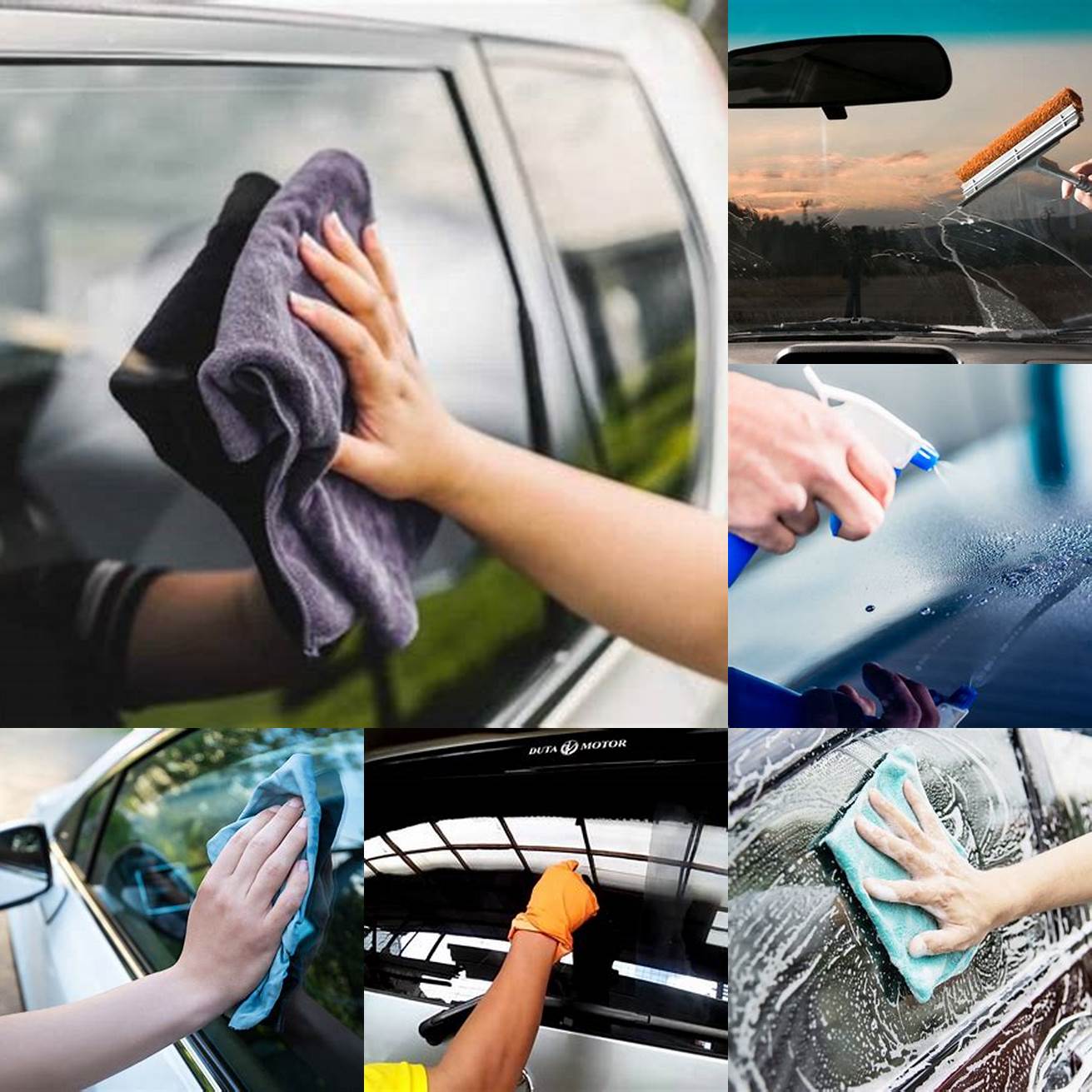 Pastikan untuk membersihkan kaca mobil Anda di tempat yang teduh
