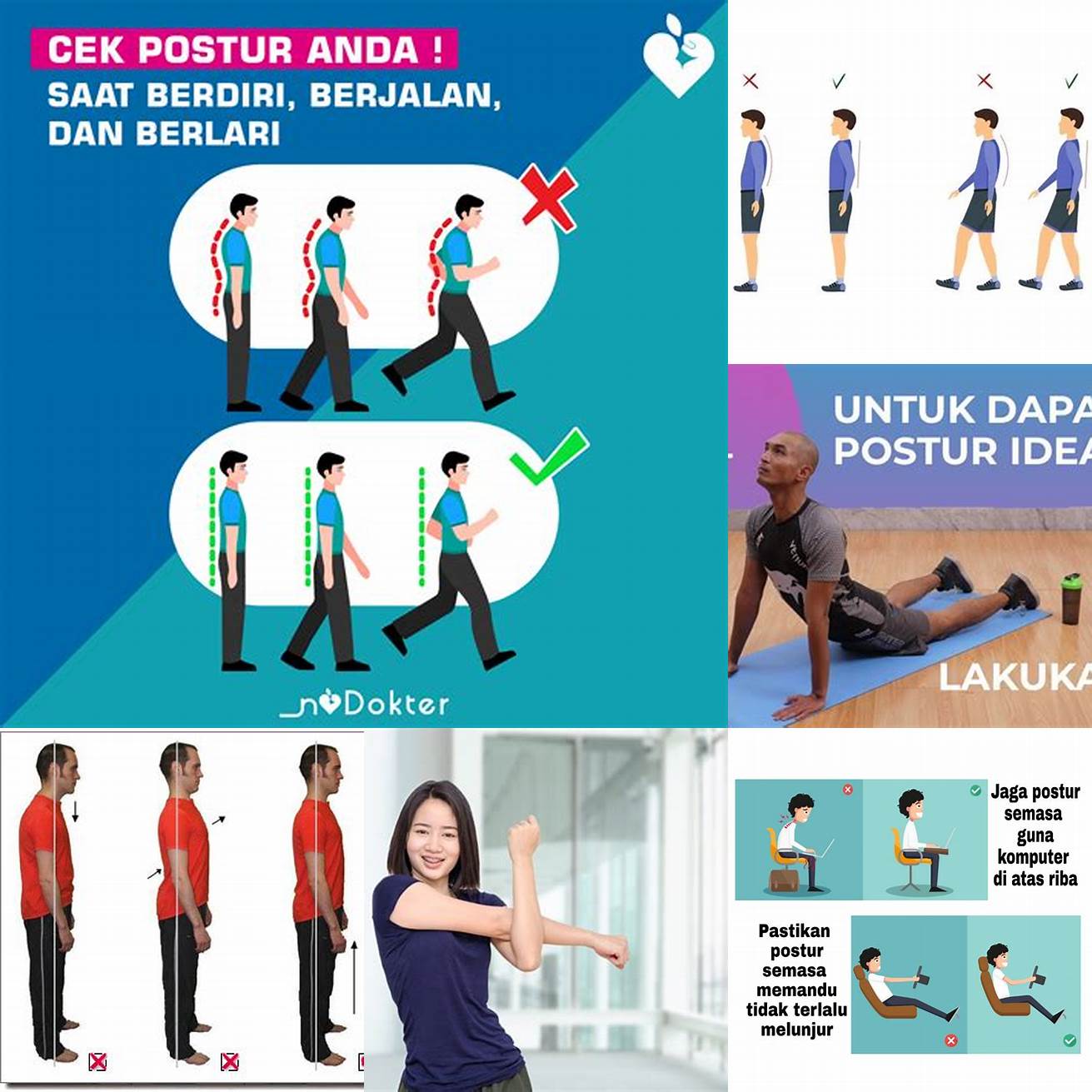 Pastikan untuk tetap menjaga postur tubuh yang benar sepanjang gerakan