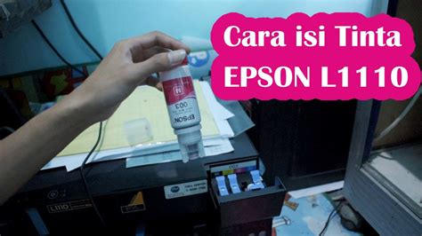 Pastikan Cartridge Printer Epson L1110 Terpasang Dengan Baik